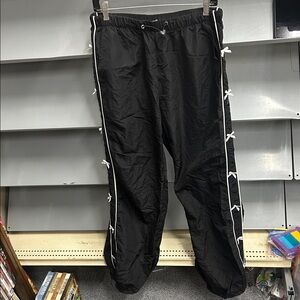 Coco & Shay Black Wide Leg Pants Bow Side Detail Size L